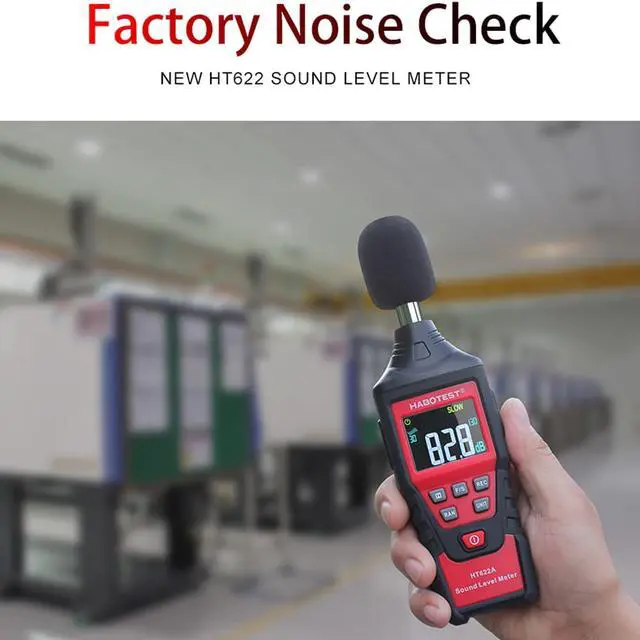 Alt view image 2 of 7 - Habotest HT622A Digital Sound Level Meter Logger 30~130db Digital Diagnostic-Tool Lcd Backlight High Alarm Data Logging