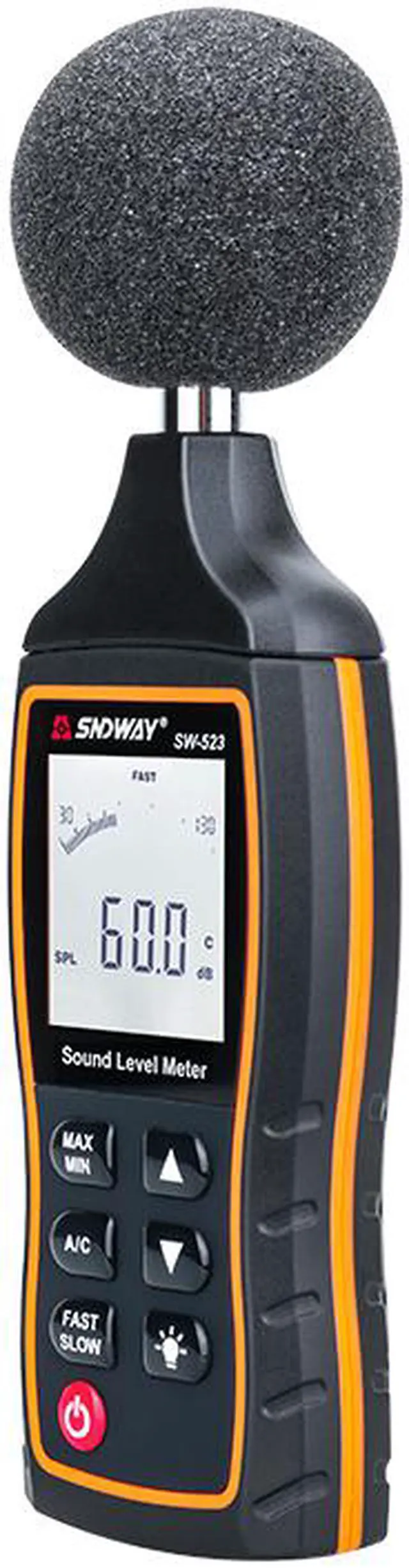 Alt view image 2 of 5 - SW-523 Digital LCD Noise Sound level meters dB Decibel meter logger Noise Audio detector Tester Diagnostic-tool Automotive Microphone