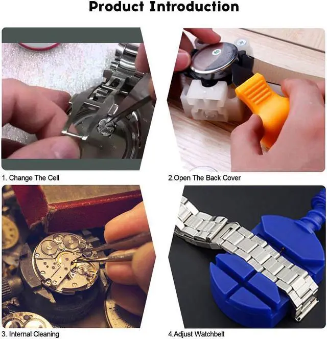 Alt view image 6 of 7 - Portable Watch Repair Tool Professional Watch Repair Package Clock Maintenance Hardware