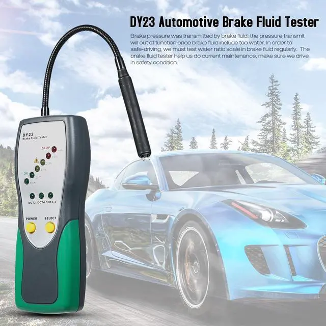 Alt view image 7 of 7 - DY23 Automotive Brake Fluid Tester Digital Brake Fluid Inspection with High-Precision Probe LED Indicator Display Car Diagnostic Tool
