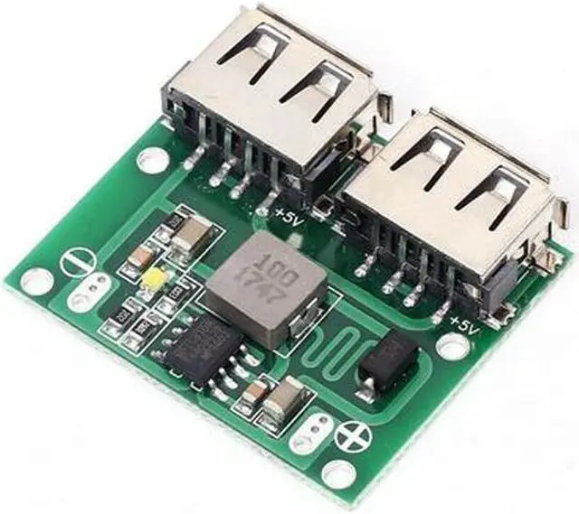 Alt view image 3 of 5 - 2 USB Output 9V/12V/24V to 5V 3A DC-DC Buck Regulator Charge Module for Car