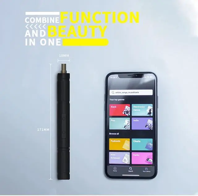 Alt view image 6 of 7 - New 24 in 1 Mini Cordless Electric Screwdriver with Removable Rechargeable Lithium Battery for DIY Phone Laptop