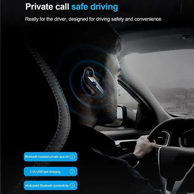 Alt view image 2 of 7 - Bluetooth Car Hands-Free Kit Dual USB Fast Charger with LCD Display Music Player MP3 FM Transmitter Headset