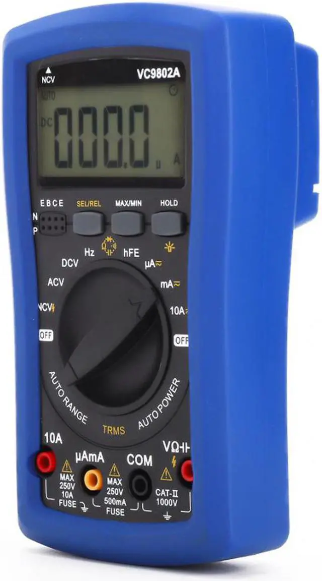 Alt view image 7 of 7 - VC9802A Digital Fully Functional Automatic Range Multimeter DC/AC Tester Meter 2KHz RMS Function Multimeter