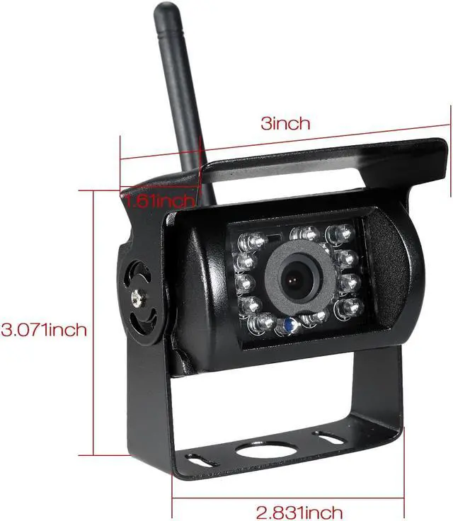 Alt view image 5 of 7 - Wireless&Wired Double Use 7" LCD Monitor Backup Camera Waterproof Rear View Kit with Wide Angle Camera Night Vision Parking for Truck RV Trailer Motorhome Bus Camper