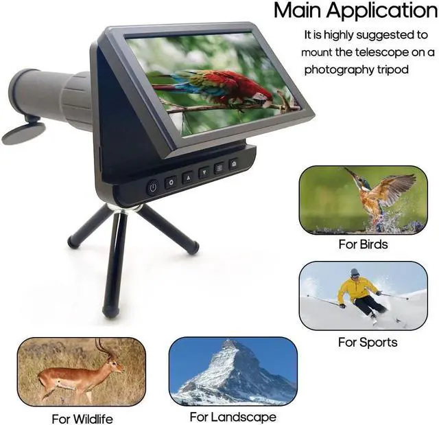 Alt view image 4 of 7 - Outdoor Camera Monocular Portable High Definition Telescope Video Photo Recording Digital Camera with 5in LCD Digital Display