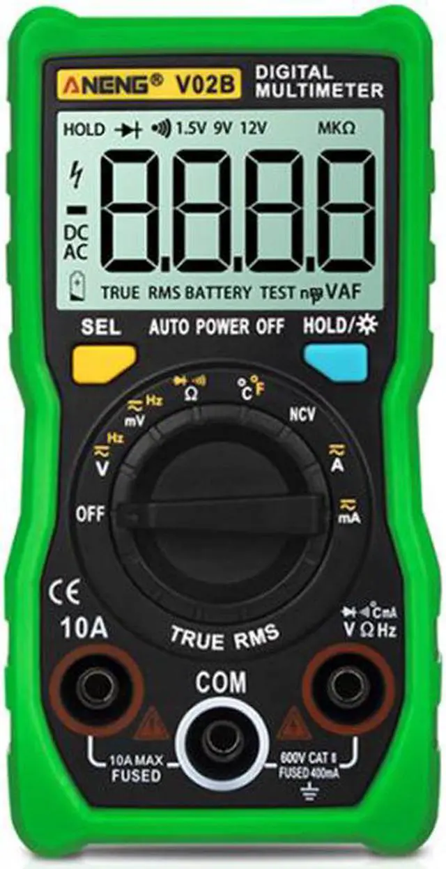 Main image of ANENG V02B Analog Digital Multimeter Esr Meter Transistor Tester Multimetro Multimeter Auto Peak Power Off Meter Car Multi Meter - Green