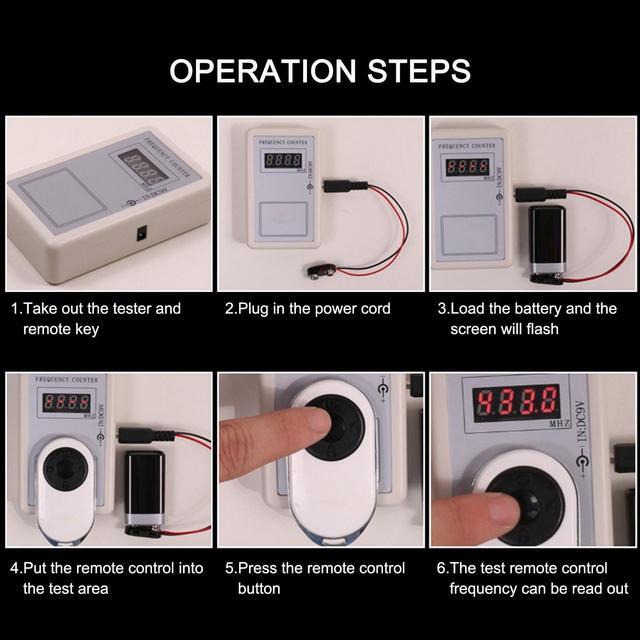 Alt view image 7 of 7 - Remote Control Wireless Frequency Detector Frequency Counter Tester Handheld Fault Checker for Auto Car Meter Counter Diagnostic Tool