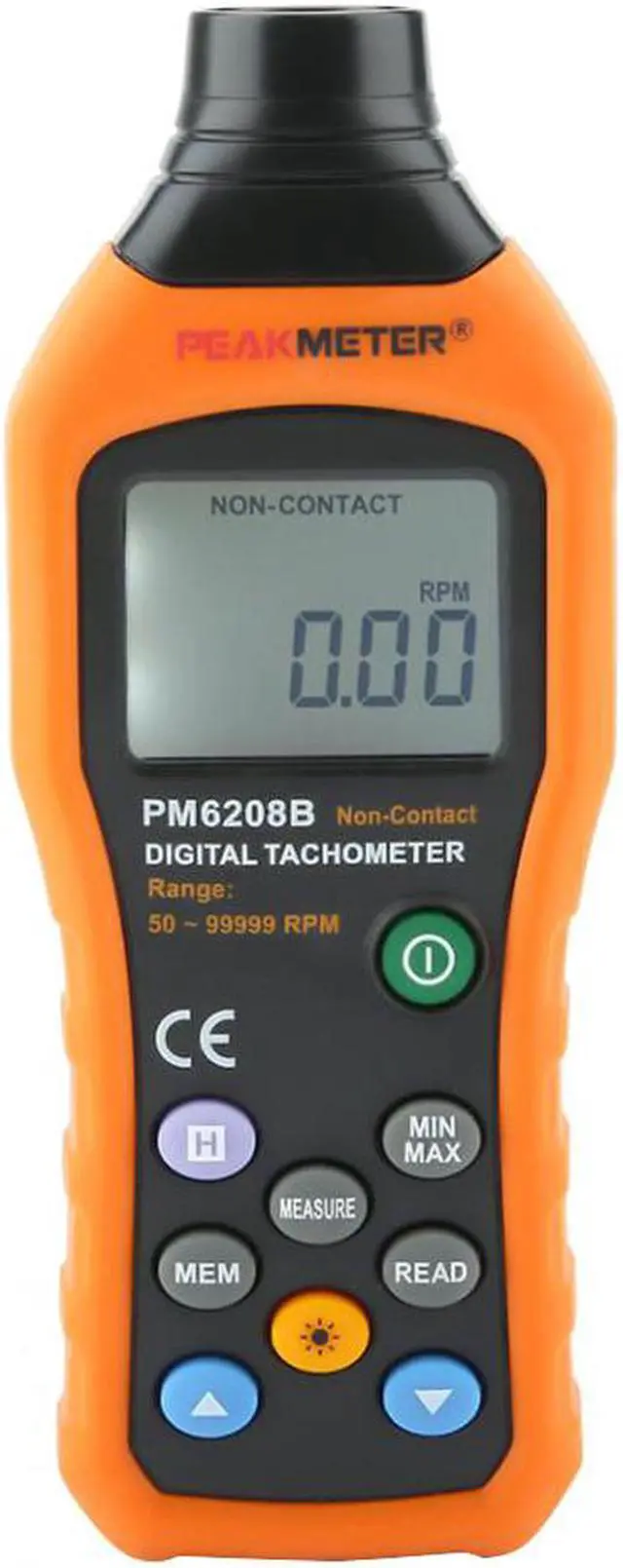 Main image of PEAKMETER PM6208B Digital Tachometer Digital Non-Contact Tachometer RPM Speed Meter Revolution Meter Speed Measuring Instrument