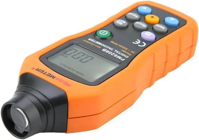 Alt view image 6 of 7 - PEAKMETER PM6208B Digital Tachometer Digital Non-Contact Tachometer RPM Speed Meter Revolution Meter Speed Measuring Instrument