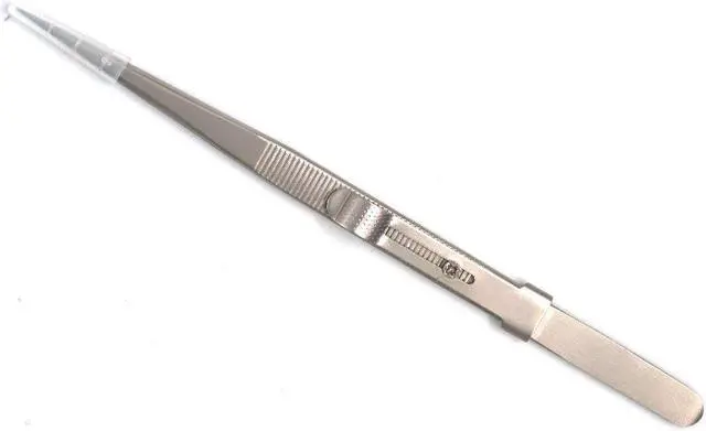 Alt view image 5 of 6 - Precision Adjustable Slide Lock Anti Static Tweezers For Jewelry Electronic Component Holding Repair Tools