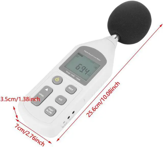 Alt view image 6 of 7 - GM1357 Handy Mini Digital LCD Noise Meter Sound Level Meter Noise Measuring Instrument Sound Tester 30dBa~130dBA