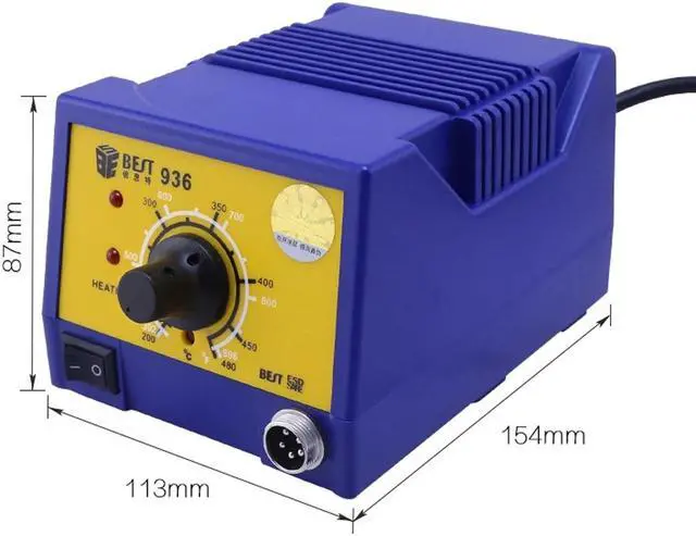 Alt view image 5 of 7 - BST-936 Temperature Adjustable Lead-free Automatic BGA SMD Soldering Station Rework Station With Soldering Iron Cleaner - 220V