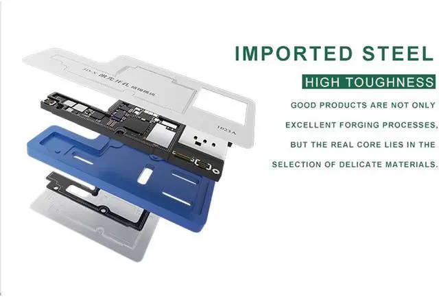 Alt view image 5 of 7 - 3D BGA Reballing Stencil Kit Motherboard Middle Layer Planting Tin Template Soldering Net For iPhone X/XS/XR/XS MAX