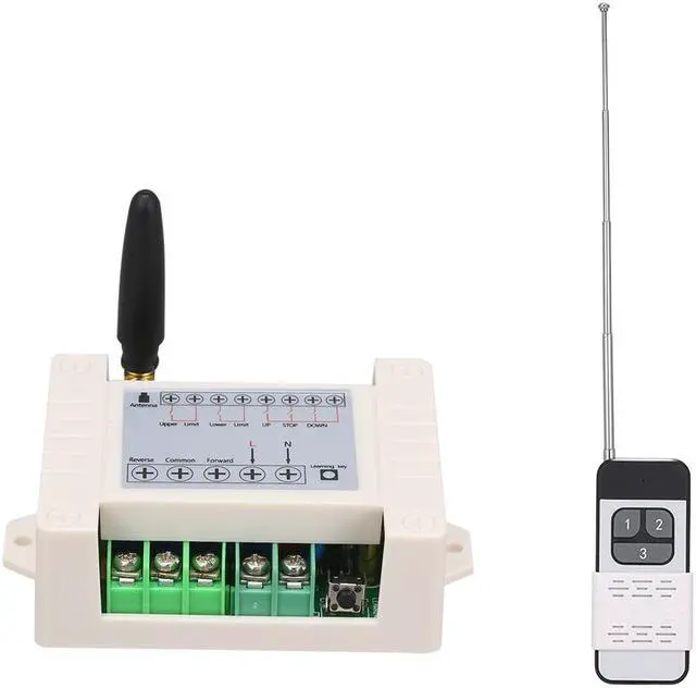 Alt view image 3 of 7 - AC85-250V 10A 2CH Motor Remote Control Switch