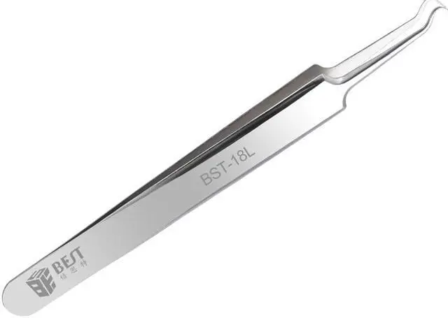 Main image of BST-18L Blackhead Tweezers Eyelash Extension Nipper Anti Acid Steel Needle Tweezers Removal Acne Face Care Curved Straight Nail Tool