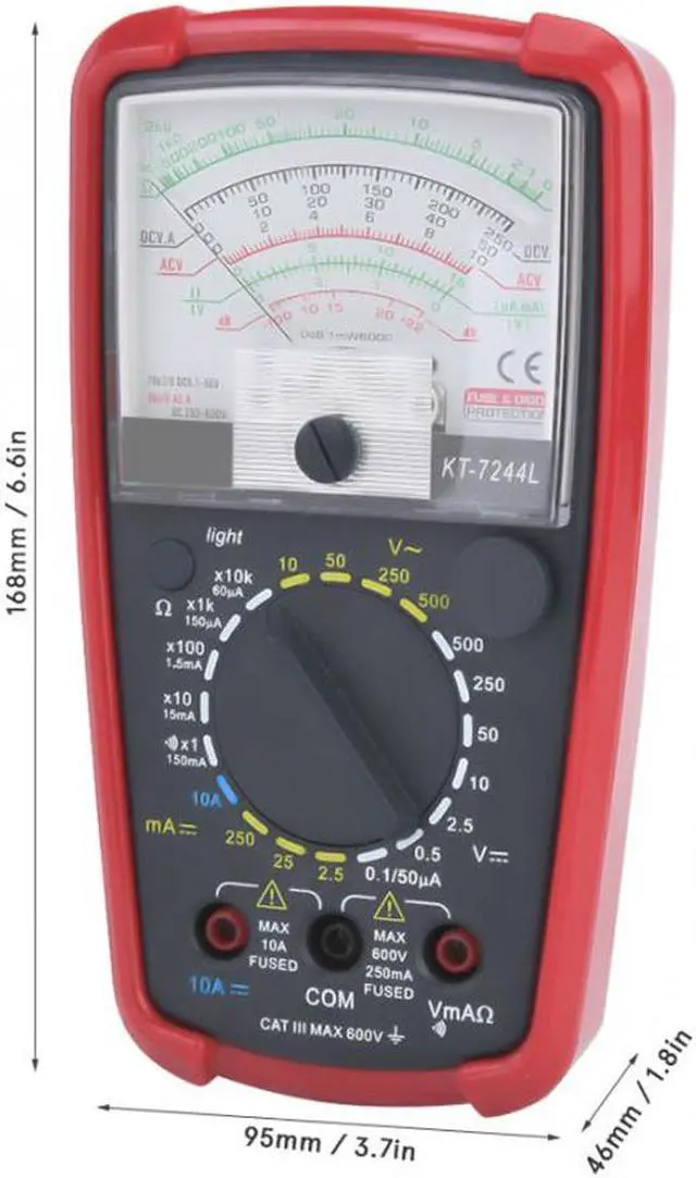 Alt view image 3 of 7 - KT7244L Handheld Multimeter Multifunction High Sensitivity Precision Handheld Analog Multimeter