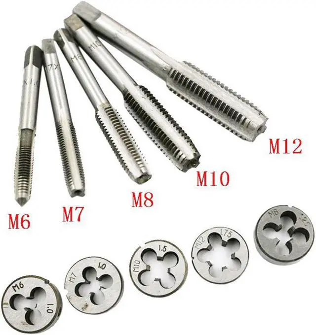 Alt view image 5 of 5 - 12pcs M3-M12 Tap Die Set Hand Manual Tap Die Tool set