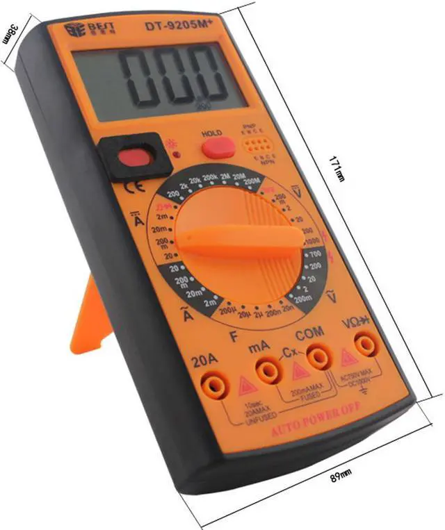 Alt view image 5 of 6 - Digital Multimeter DC AC Voltage Current Meter Auto Range Precision Meter Tester