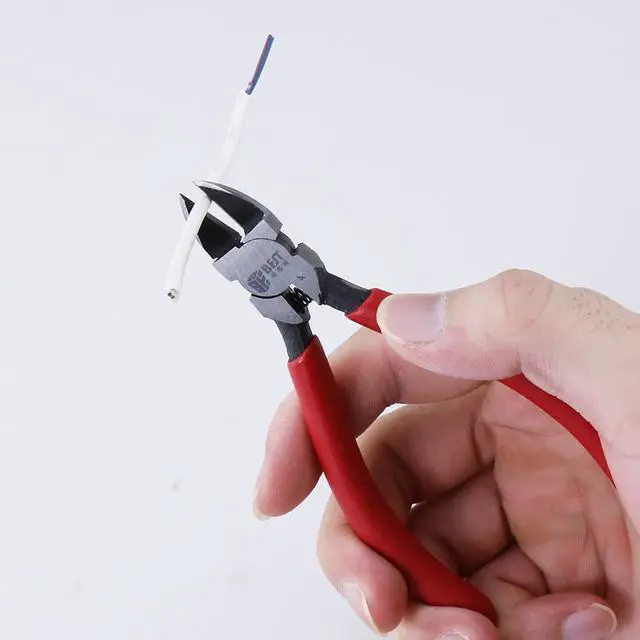 Alt view image 3 of 6 - Electronic Diagonal Mini Pliers Manually Stripping Pliers for Soft Copper Wire Cutting Tool Hand Tools 108mm