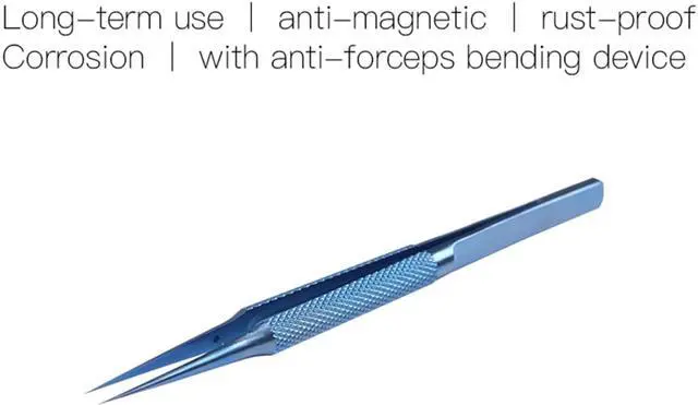 Alt view image 3 of 4 - Titanium Alloy Tweezers Professional Repair Fingerprint Fly Line Phone Motherboard Precise Antimagnetic Electronics Tweezers - BT-11