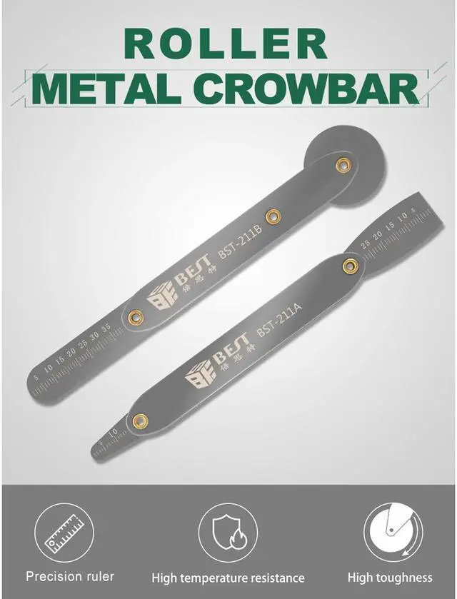 Alt view image 2 of 7 - BEST BST211A/211B Universal Mobile Phone Repair Opener Tool Metal Disassemble Crowbar Metal Steel Pry For Mobile Phone Hand Tool Set