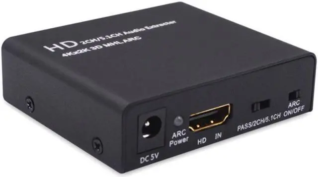 Alt view image 6 of 7 - HD 2.0 Audio Extractor Support 4K 60Hz YUV 4:4:4 and HDR HD to Optical SPDIF Analog RCA L/R 3.5mm Converter