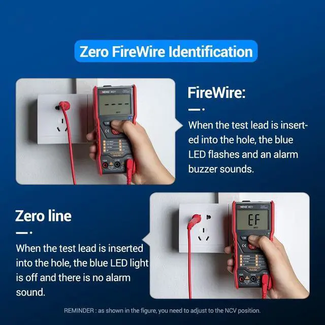 Alt view image 2 of 7 - ANENG M21 Digital Auto Multimeter Meter with Backlight 6000 Counts Voltage Current Resistance Measurement Test Ammeter Voltmeter LCD Display - Red