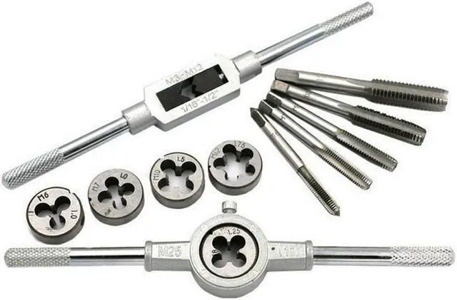 Alt view image 2 of 5 - 12pcs M3-M12 Tap Die Set Hand Manual Tap Die Tool set