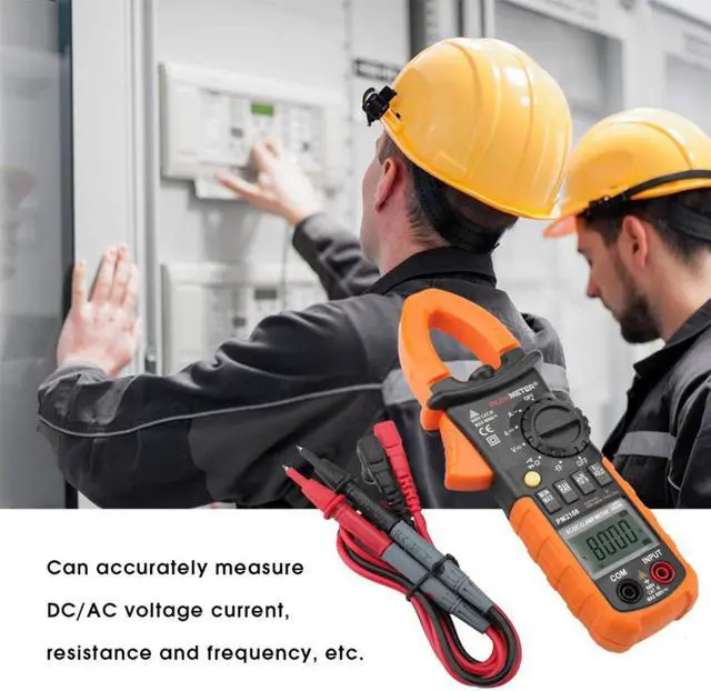 Alt view image 5 of 7 - PEAKMETER PM2108 Clamp Meter Portable Digital AC/DC Clamp Meter Multimeter Current Voltage Resistance Tester Multimeters
