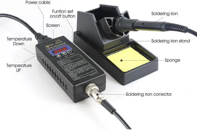 Alt view image 5 of 6 - BST-9936 Portable Micro PC Control ESD Safe Constant Temperature Electronic Soldering Iron For Cell Phone Repair - 220V