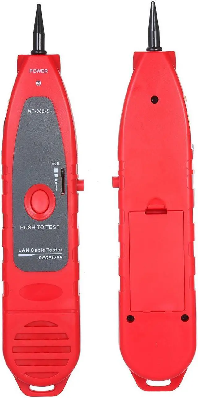 Alt view image 4 of 7 - Multi-functional LCD Network Cable Tester Wire Tracker RJ11 RJ45 BNC Wire Length Finder Line Finder LAN Cable Tester with 8 Remote Adapters