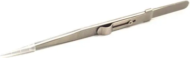 Alt view image 2 of 6 - Precision Adjustable Slide Lock Anti Static Tweezers For Jewelry Electronic Component Holding Repair Tools