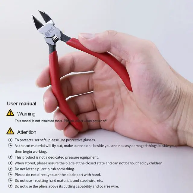 Alt view image 2 of 6 - Electronic Diagonal Mini Pliers Manually Stripping Pliers for Soft Copper Wire Cutting Tool Hand Tools 108mm