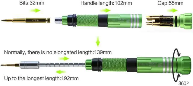 Main image of BST-8911B 12 in 1 Multi-function Mini Precision Screwdriver Set Maintenance Repair Tools for Smart Phone Laptop Computer