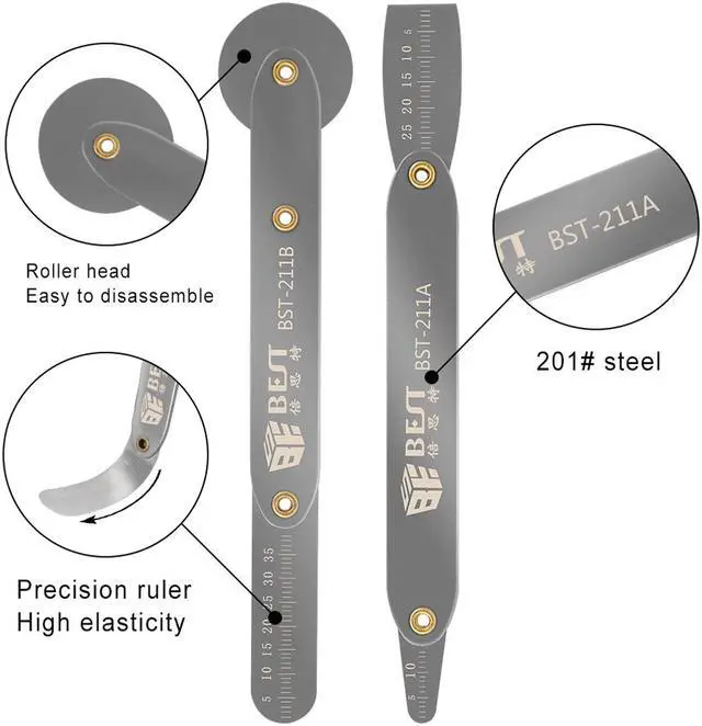 Alt view image 4 of 7 - BEST BST211A/211B Universal Mobile Phone Repair Opener Tool Metal Disassemble Crowbar Metal Steel Pry For Mobile Phone Hand Tool Set