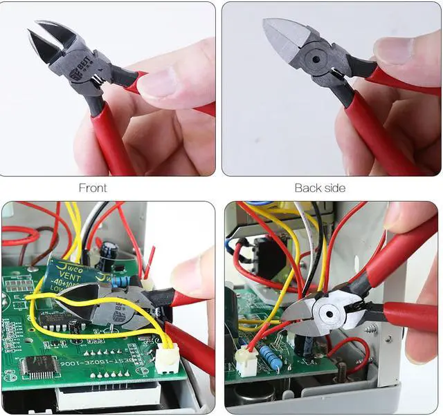 Alt view image 5 of 6 - Electronic Diagonal Mini Pliers Manually Stripping Pliers for Soft Copper Wire Cutting Tool Hand Tools 108mm