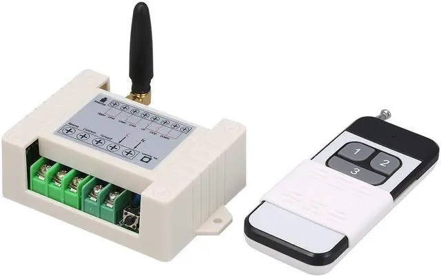 Alt view image 4 of 7 - AC85-250V 10A 2CH Motor Remote Control Switch