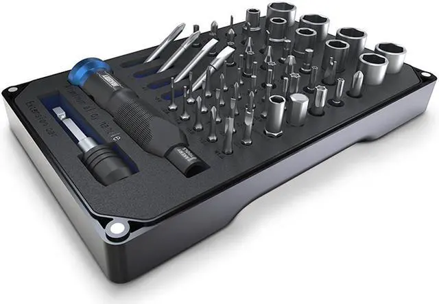 Alt view image 3 of 7 - NEW 60-in-1 Professional Screwdriver Set with High Quality S-2 Driver Bit DIY Repair Tool Kit for Laptop Glasses Mobile Phone