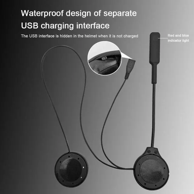 Alt view image 5 of 6 - Motorcycle Riders BT Headphone Moto Helmet Headset Wireless Handsfree Earphone Motorcycle Helmet Headphones Phones/MP3/ Speaker