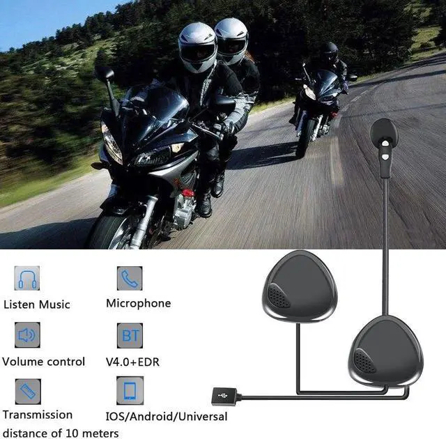 Alt view image 3 of 7 - VNETPHONE V1-2A BT 4.0 Moto Helmet Headset Wireless Handsfree Stereo Earphone Motorcycle Helmet Headphones MP3 Speaker