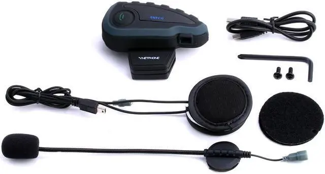 Alt view image 5 of 7 - VNETPHONE V8SV Motorcycle Helmet BT Intercom Full-duplex Walkie-talkie Headset 1200M Wireless Motorbike Intercom Interphone