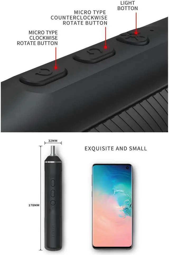 Alt view image 5 of 7 - NEW 20 Bits Portable Magnetic Cordless Electric Screwdriver Set DIY Power Tool for TV Laptop Household Repair