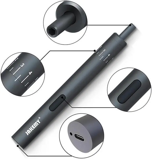 Alt view image 3 of 7 - JAKEMY JM-Y02 Plus 40 Bits Precision Electric Power Screwdriver Set LED Light DIY Maintaince Tools for Cellphone Camera Laptop Improvement