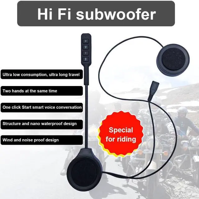 Alt view image 4 of 6 - Motorcycle Riders BT Headphone Moto Helmet Headset Wireless Handsfree Earphone Motorcycle Helmet Headphones Phones/MP3/ Speaker