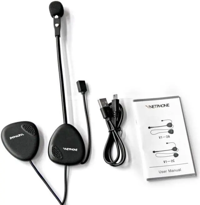 Alt view image 6 of 7 - VNETPHONE V1-2A BT 4.0 Moto Helmet Headset Wireless Handsfree Stereo Earphone Motorcycle Helmet Headphones MP3 Speaker