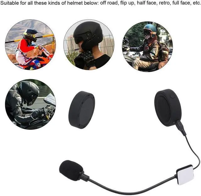 Alt view image 2 of 7 - Motorcycle Riders BT Headphone Moto Helmet Headset Wireless Handsfree Earphone Motorcycle Helmet Headphones for Phones/MP3/ Speaker