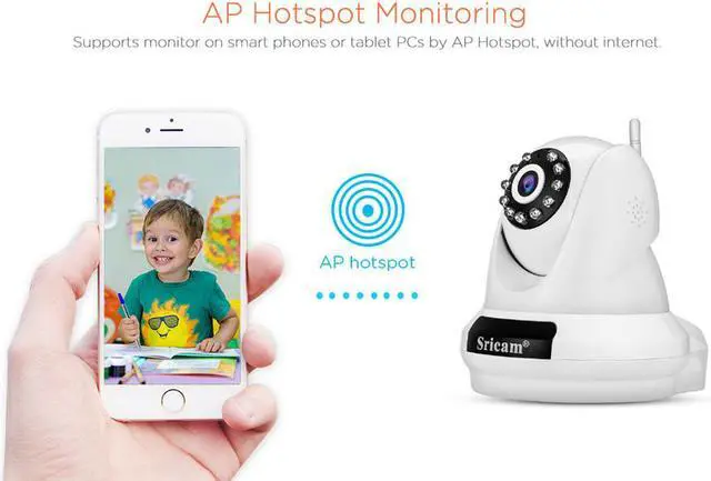 Alt view image 6 of 6 - SRICAM SP018 Wireless 1080P IP Camera Wifi Security Camera Indoor Night Vision P2P 2MP CCTV Camera PTZ Dome Camera CMOS Sensor
