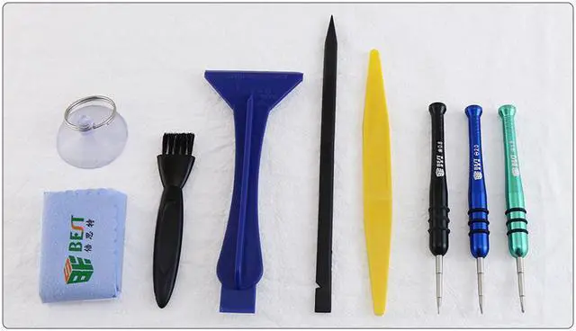 Alt view image 6 of 7 - BST-606 9 in 1 Screwdriver Set Phone Disassemble Spudger Repair Opening Tool Sets Crowbar Blade For Samsung HTC IPad