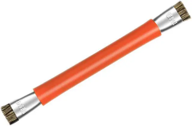 Main image of BST-71 Double-Head Facial Cleansing Brush Boar Bristle Hair Brush Antistatic Cleaning Brush for Mobile Motherboard - Orange